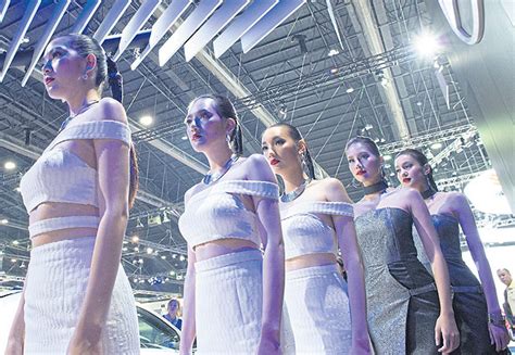 Sitting pretty: The naked truth behind motor show models.